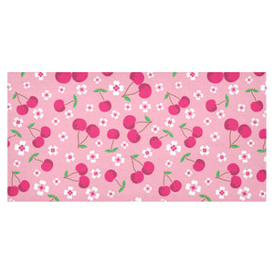 cherry flower pattern pink background Tablecloth