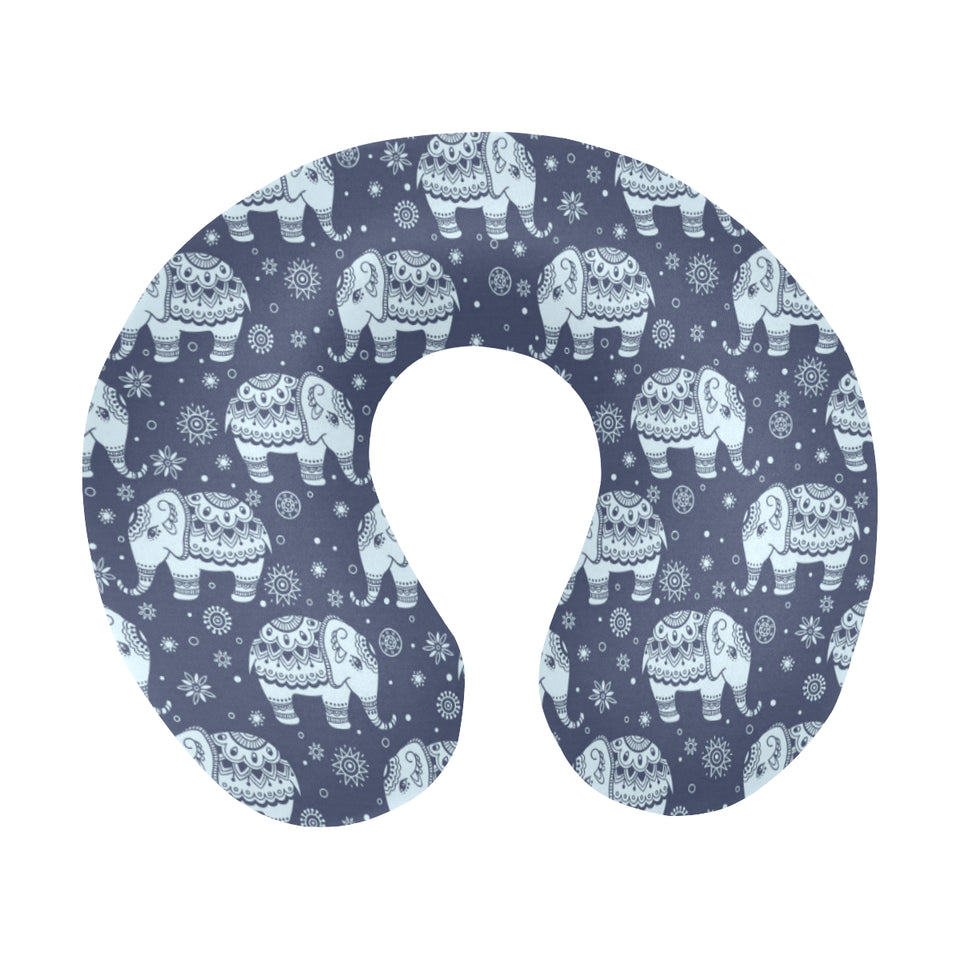 Elephant tribal design pattern U-Shaped Travel Neck Pillow