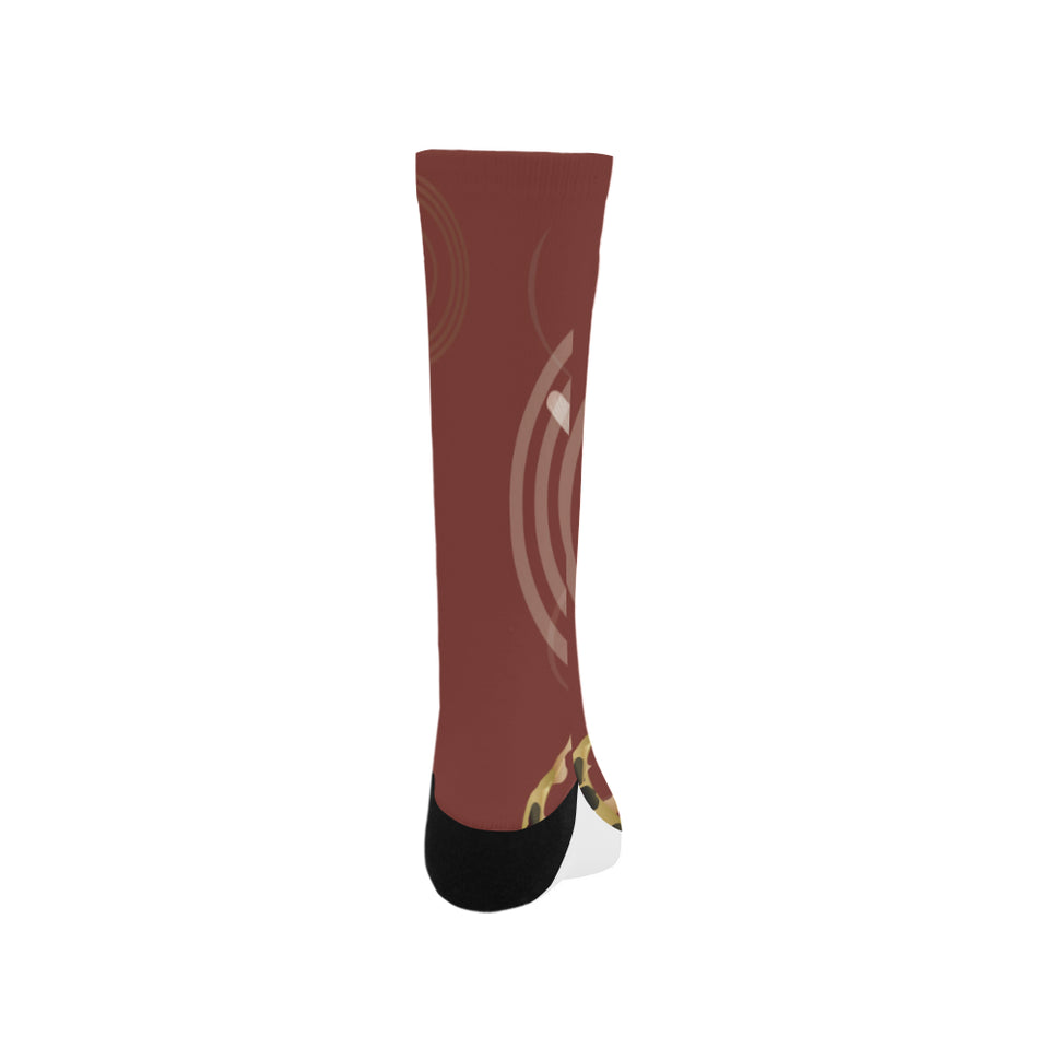 Fancy Carp red background Crew Socks
