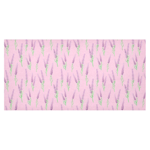 Lavender pattern pink background Tablecloth