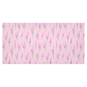 Lavender pattern pink background Tablecloth