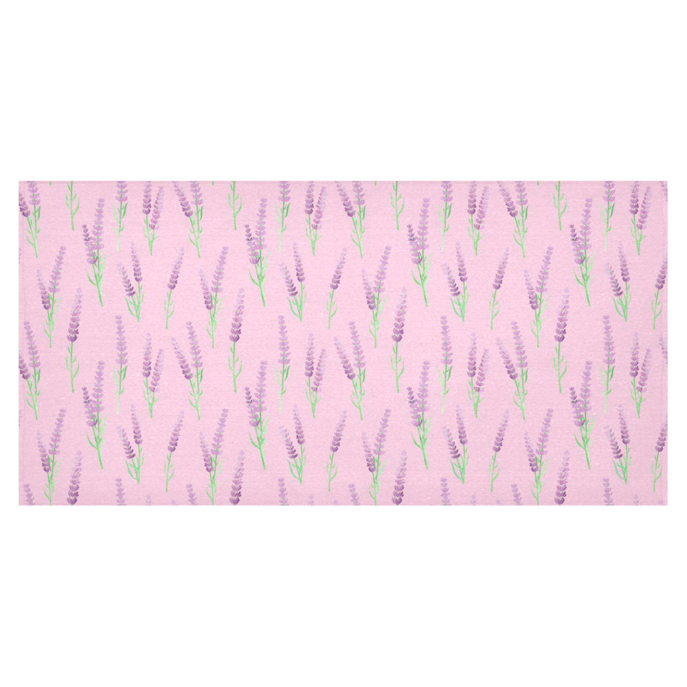 Lavender pattern pink background Tablecloth