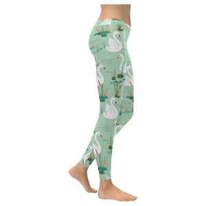 White swan lake pattern Women's Legging Fulfilled In US