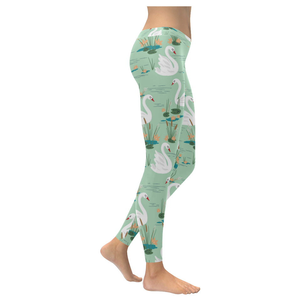 White swan lake pattern Women's Legging Fulfilled In US