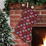 Pretzels Pattern Print Design 05 Christmas Stocking