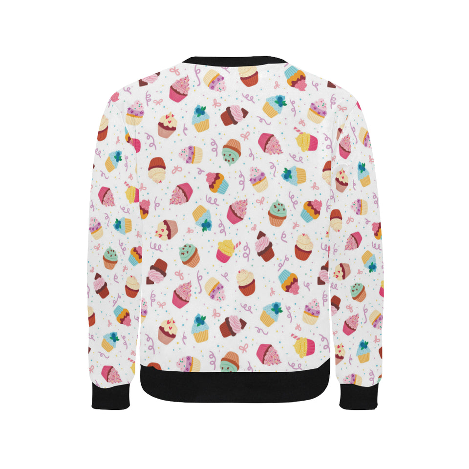 Cake cupcake design pattern Men's Crew Neck Sweatshirt