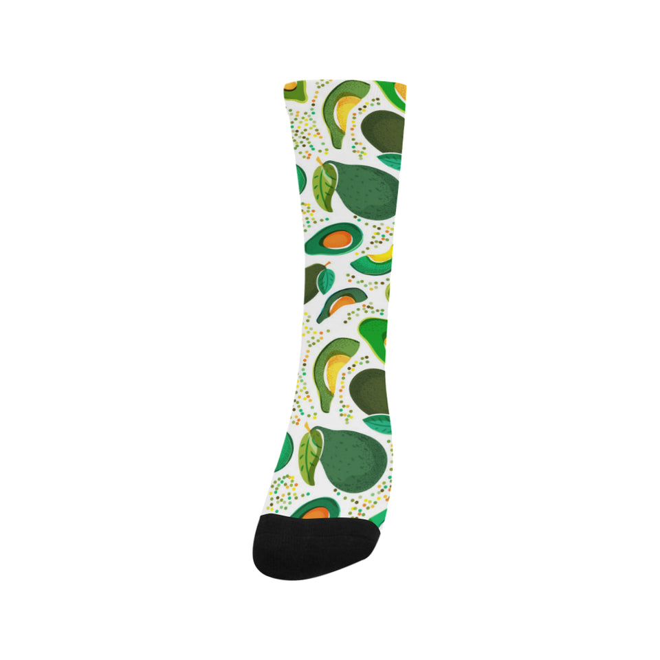 Avocado design pattern Crew Socks