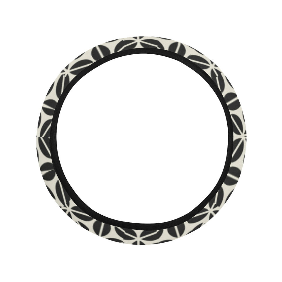 Coffee bean abstract modern pattern Car Steering Wheel Cover