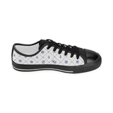 Anchor rudder nautical design pattern Kids' Boys' Girls' Low Top Canvas Shoes Black