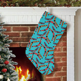 Boomerang Australian aboriginal ornament blue back Christmas Stocking
