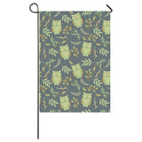 Cute owls leaves pattern House Flag Garden Flag