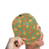 orange fruit pattern green background All Over Print Snapback Cap