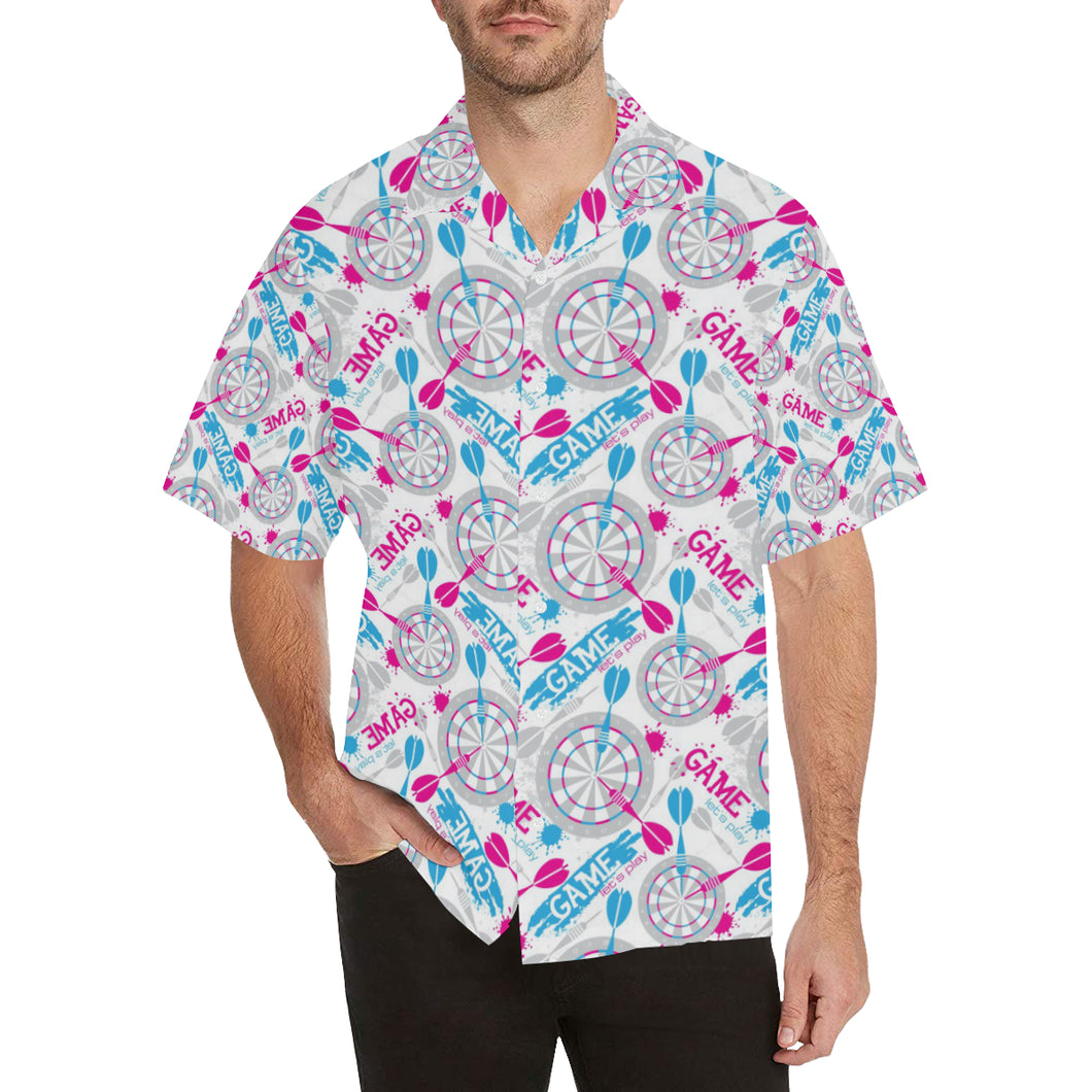 Darts Pattern Print Design 01 Men's All Over Print Hawaiian Shirt (Model T58)