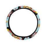 Rooster chicken cock snowfalke Car Steering Wheel Cover