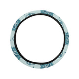 Swordfish Pattern Print Design 05 Car Steering Wheel Cover