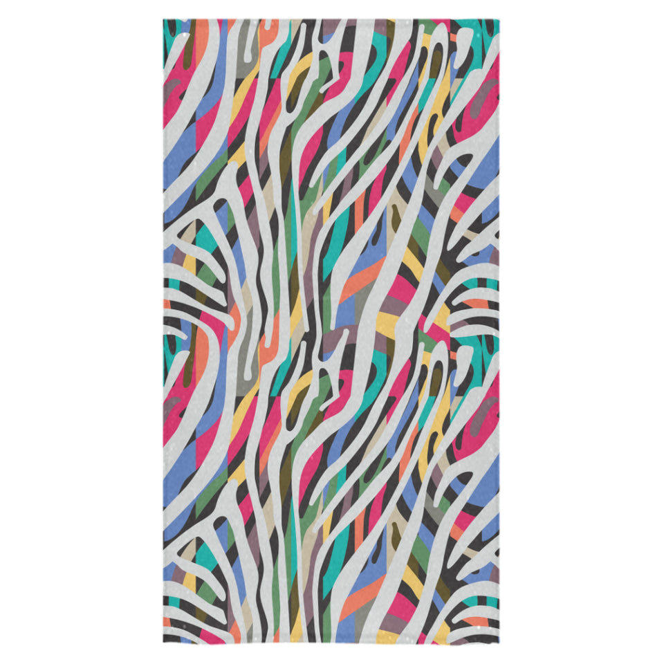 Colorful zebra skin pattern Bath Towel