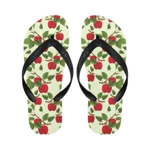 Red apples leaves pattern Unisex Flip Flops