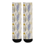 Lavender modern pattern blackground Crew Socks