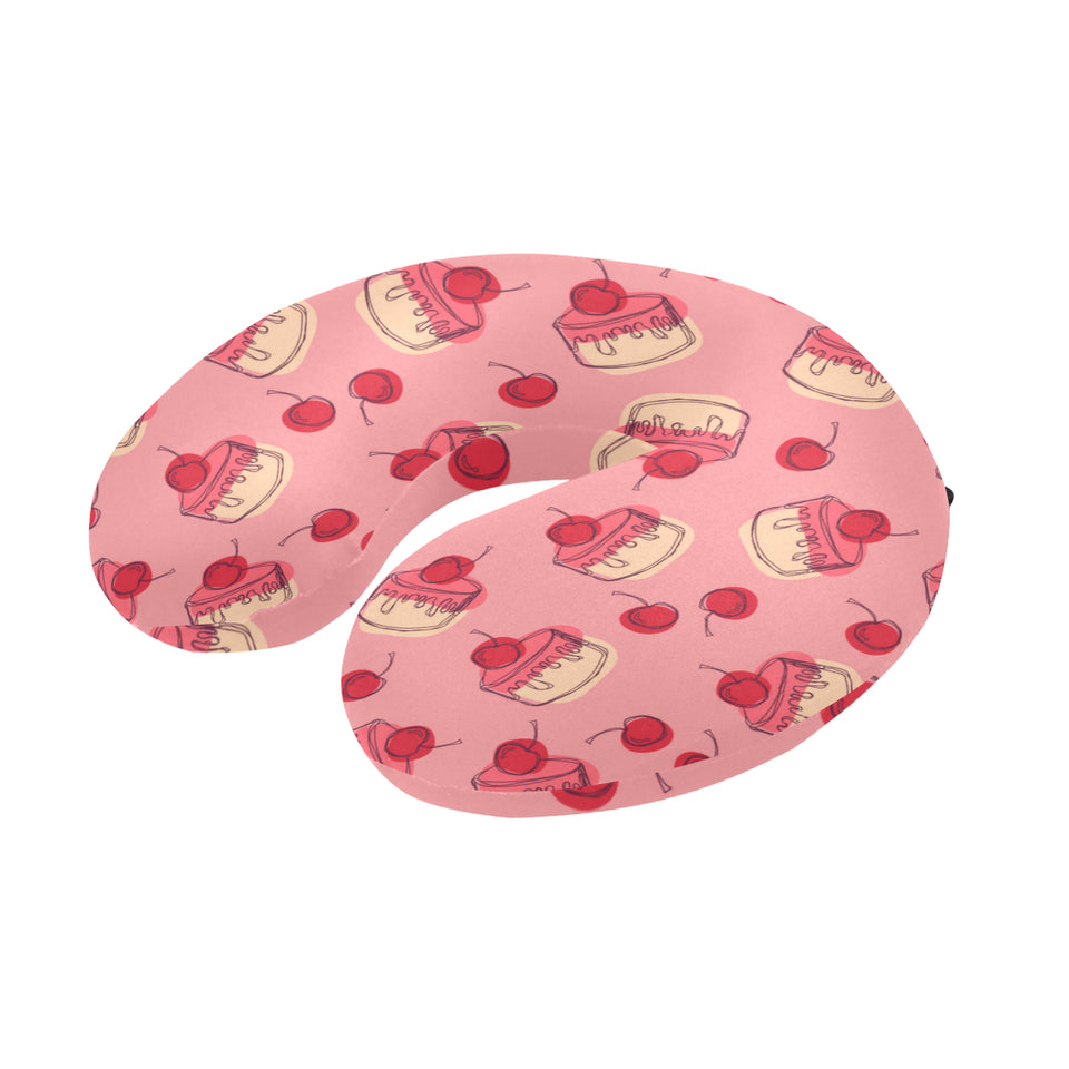 Cake cherry pattern U-Shaped Travel Neck Pillow