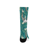 Koi Fish Carp Fish lotus pattern Crew Socks