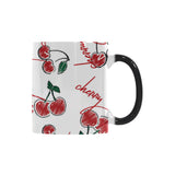 Hand drawn cherry pattern Morphing Mug Heat Changing Mug