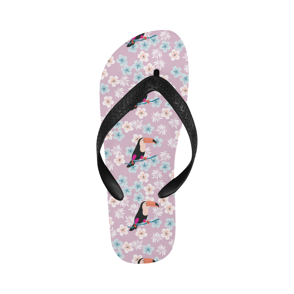 Beautiful toucan flower leaves Unisex Flip Flops