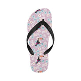 Beautiful toucan flower leaves Unisex Flip Flops