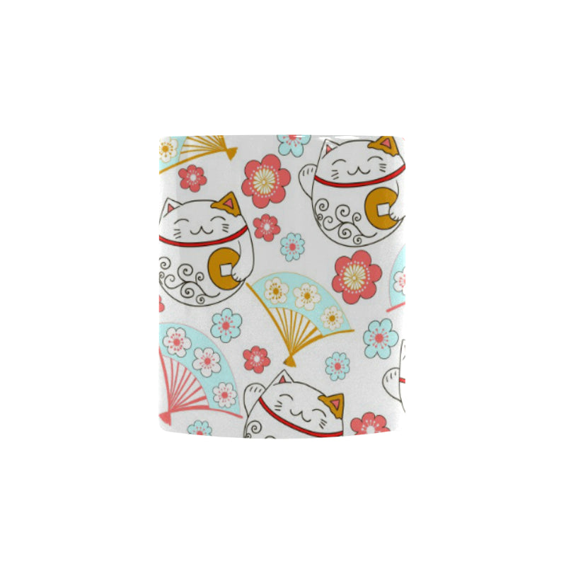 Maneki neko cat fan sakura Morphing Mug Heat Changing Mug
