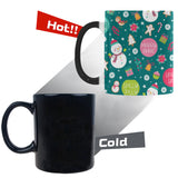 Snowman bird decorative elements christmas pattern Morphing Mug Heat Changing Mug