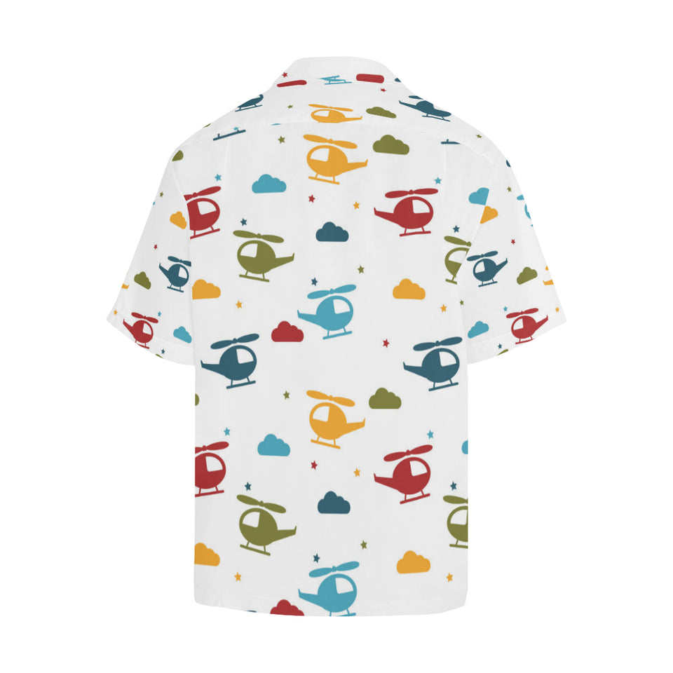 Colorful helicopter pattern Men's All Over Print Hawaiian Shirt