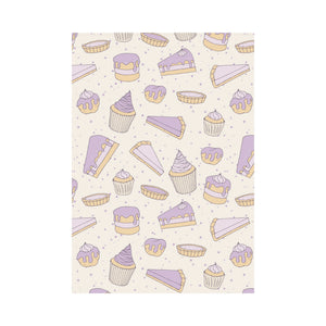 Cakes pies tarts muffins and eclairs purple bluebe House Flag Garden Flag