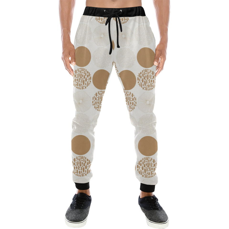 Gold Texture mushroom pattern Unisex Casual Sweatpants