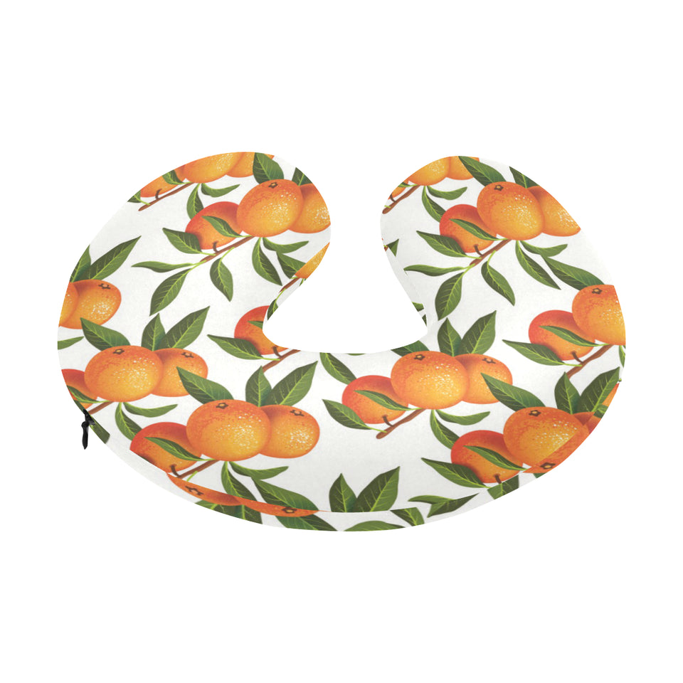 Oranges pattern background U-Shaped Travel Neck Pillow