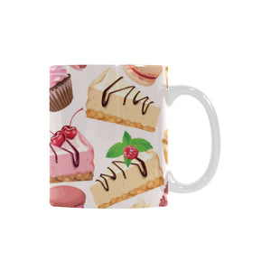 Cake cupcake sweets pattern Classical White Mug (Fulfilled In US)