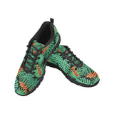 heliconia flower palm monstera leaves black backgr Men's Sneaker Shoes