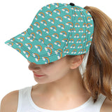 Rainbow pattern green background All Over Print Snapback Cap