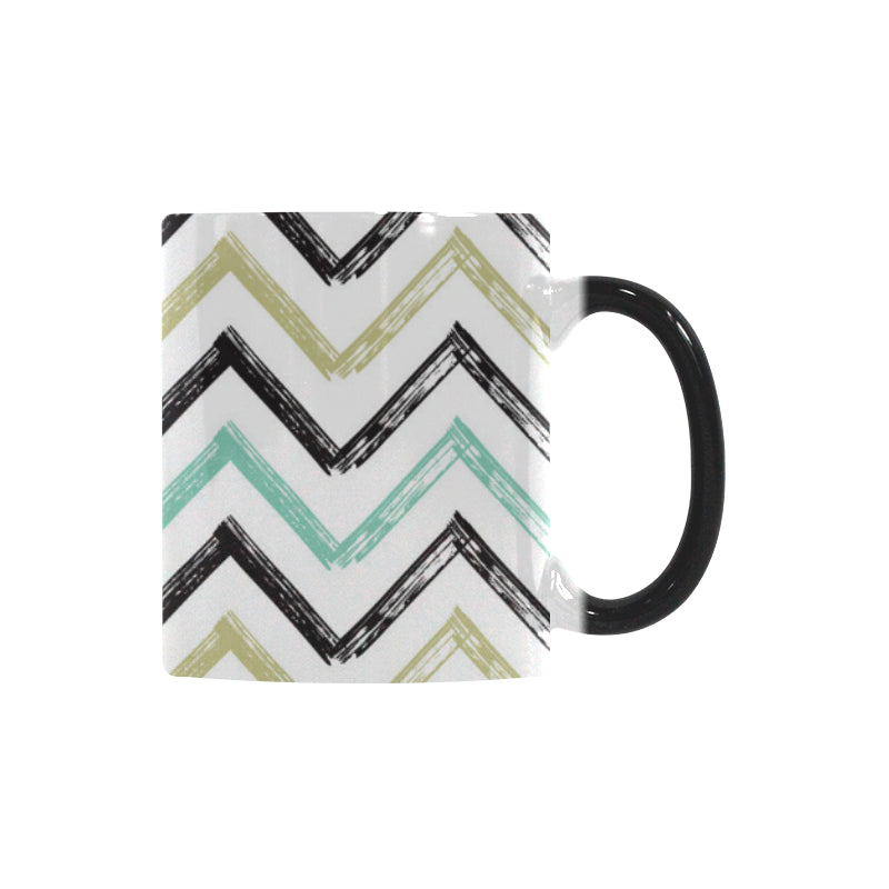 zigzag  chevron paint pattern Morphing Mug Heat Changing Mug