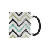 zigzag  chevron paint pattern Morphing Mug Heat Changing Mug