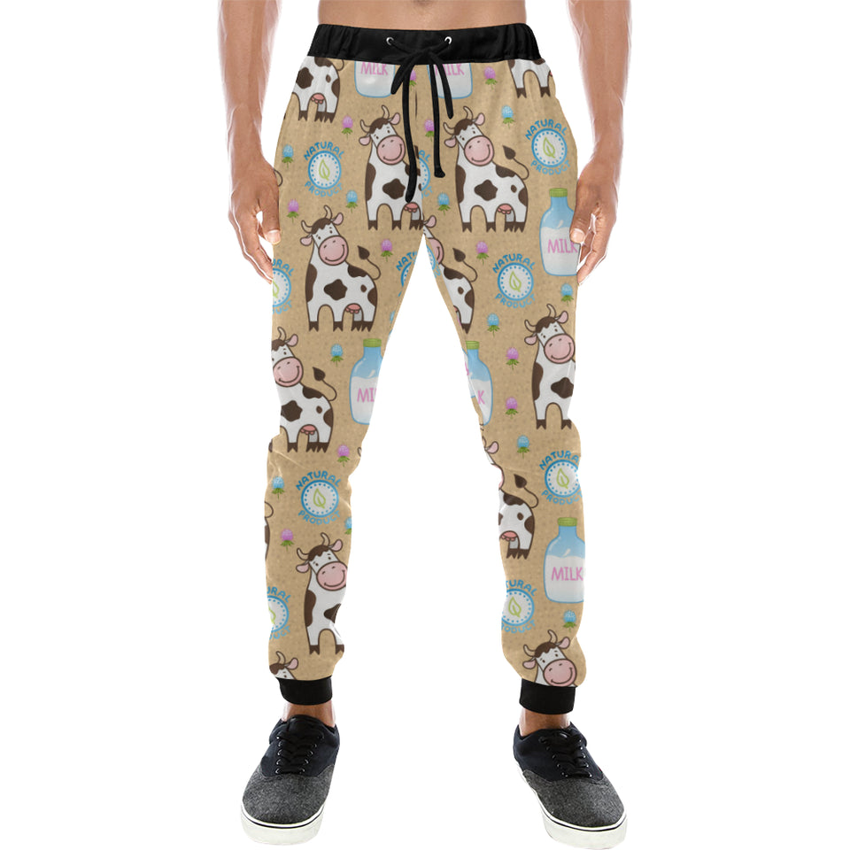 Cow bottle of milk pattern Unisex Casual Sweatpants