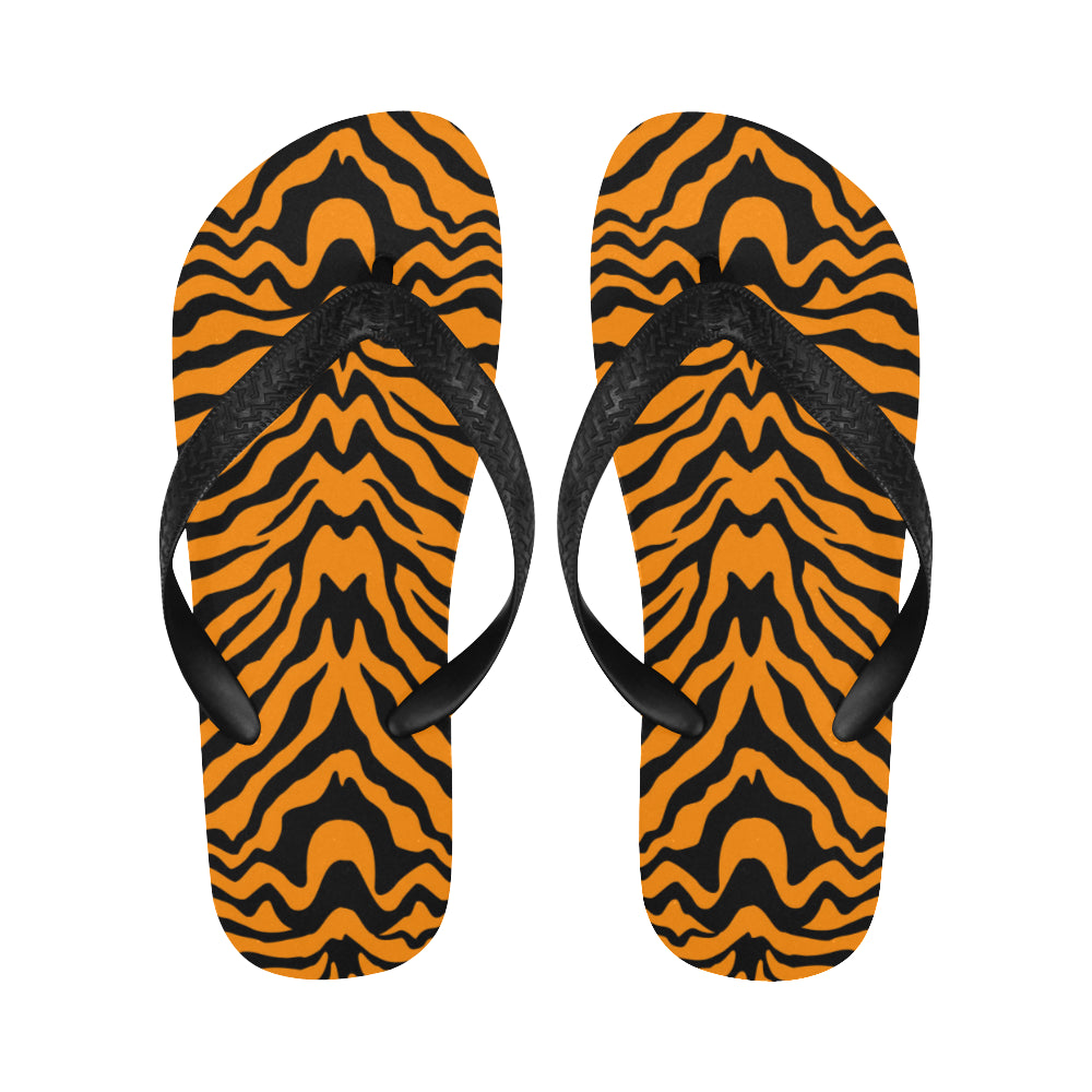 Bengal tigers skin print pattern Unisex Flip Flops