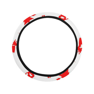 Canada Pattern Print Design 04 Car Steering Wheel Cover