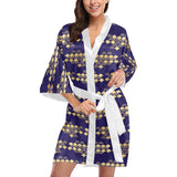Beautiful japanese fan pattern Women's Short Kimono Robe