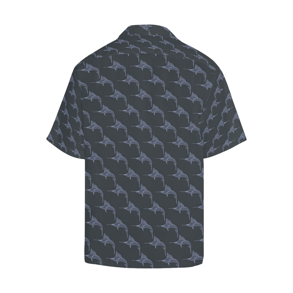 Swordfish Pattern Print Design 03 Men's All Over Print Hawaiian Shirt (Model T58)