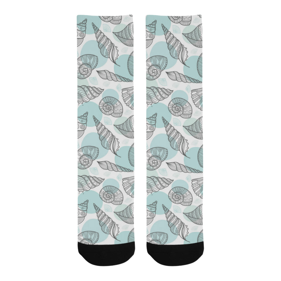 Shell polynesian tribal Crew Socks
