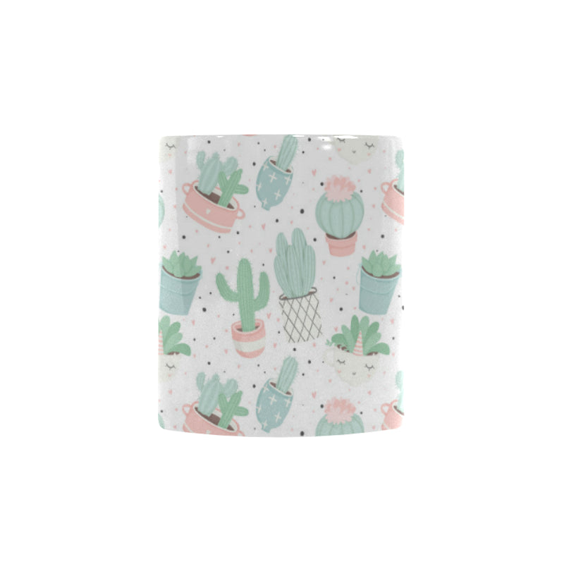 Pastel color cactus pattern Morphing Mug Heat Changing Mug