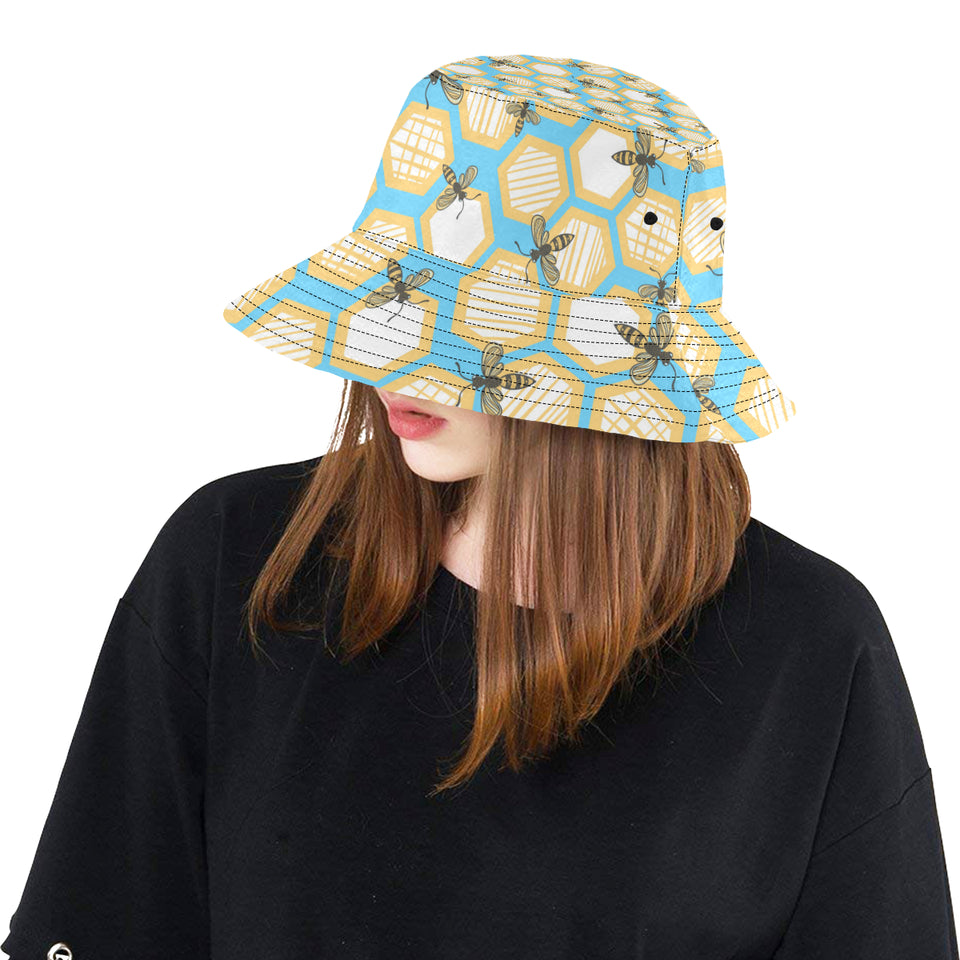 Bee honeycomb pattern Unisex Bucket Hat