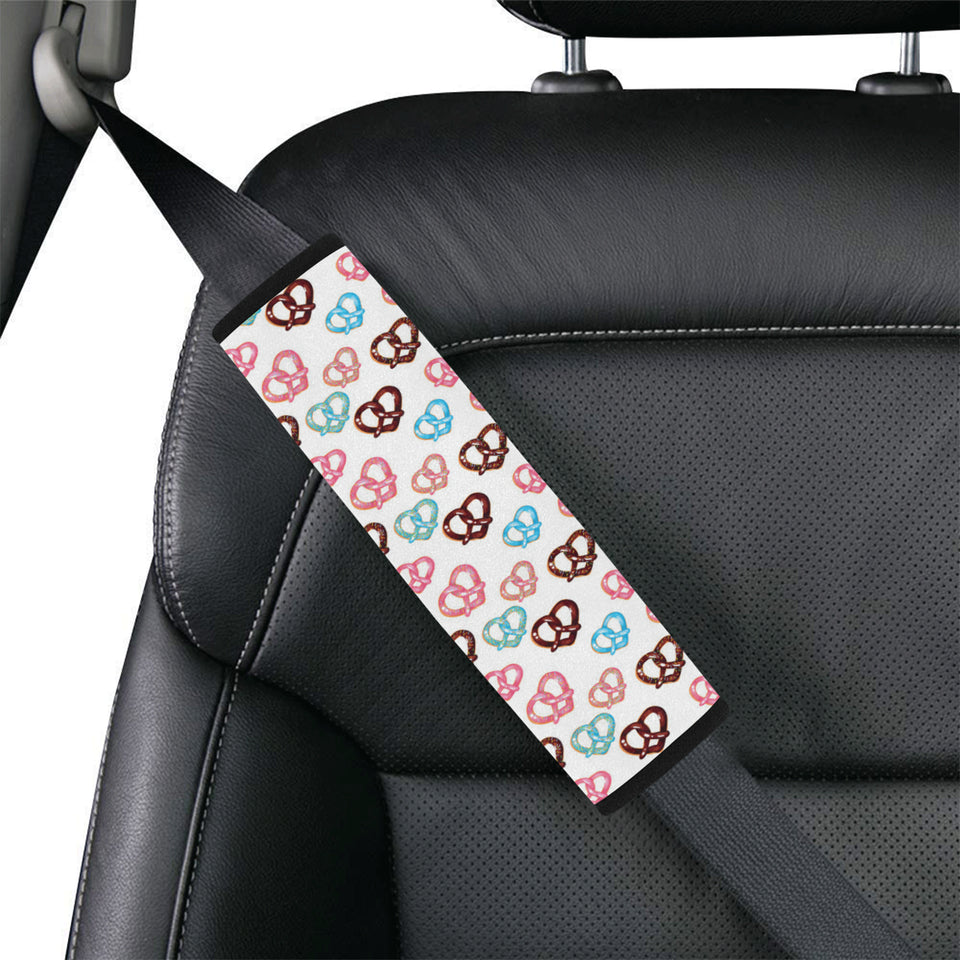 Pretzels Pattern Print Design 04 Car Seat Belt Cover