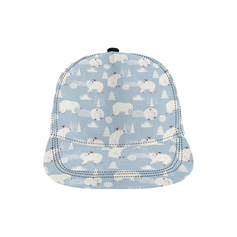 Cute polar bears Christmas decoration pattern All Over Print Snapback Cap