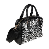 Black white camouflage pattern Shoulder Handbag