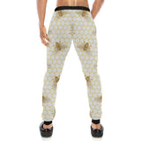 Bee honeycomb seamless design pattern Unisex Casual Sweatpants